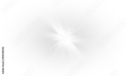 Foto Sun light effect with lens flare and bright sunbeam.