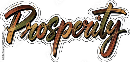 Prosperity gradient text success wealth word.