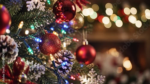 Christmas Tree Decorations and Lights for a Festive Holiday Season.