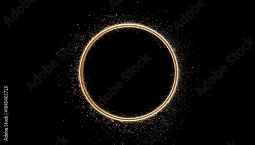 Mystical Snow-Capped Mountain Framed by Glowing Ring in Serene Misty Landscape with Futuristic Ambiance