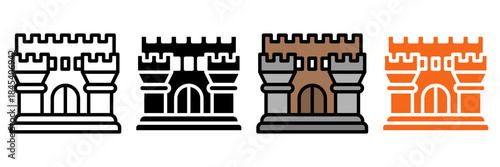 Icon Set Multiple Style Collection. Shield, Lock, Firewall, Safe, Badge, Guard, Fortress, Armor, Umbrella, Hand, Eye, Fingerprint, Lockbox, Vault, Safety Vest, Security Camera, Barrier, Medical Shield