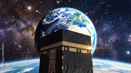 The Kaaba in Space - A Symbolic Representation of Faith and Universe.