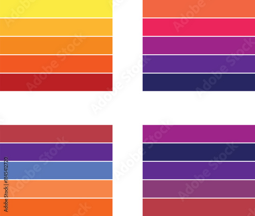 Vibrant Gradient Color Blocks in Retro Style