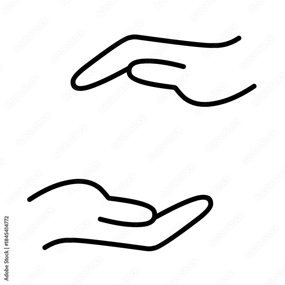 Fototapeta premium Hand gesture icon vector