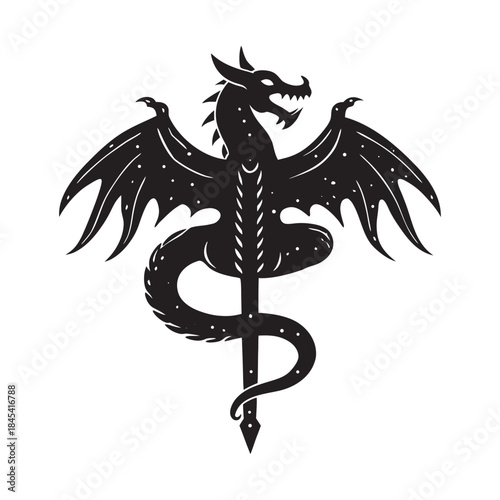 Plague Era Dragon Sword Gothic Art