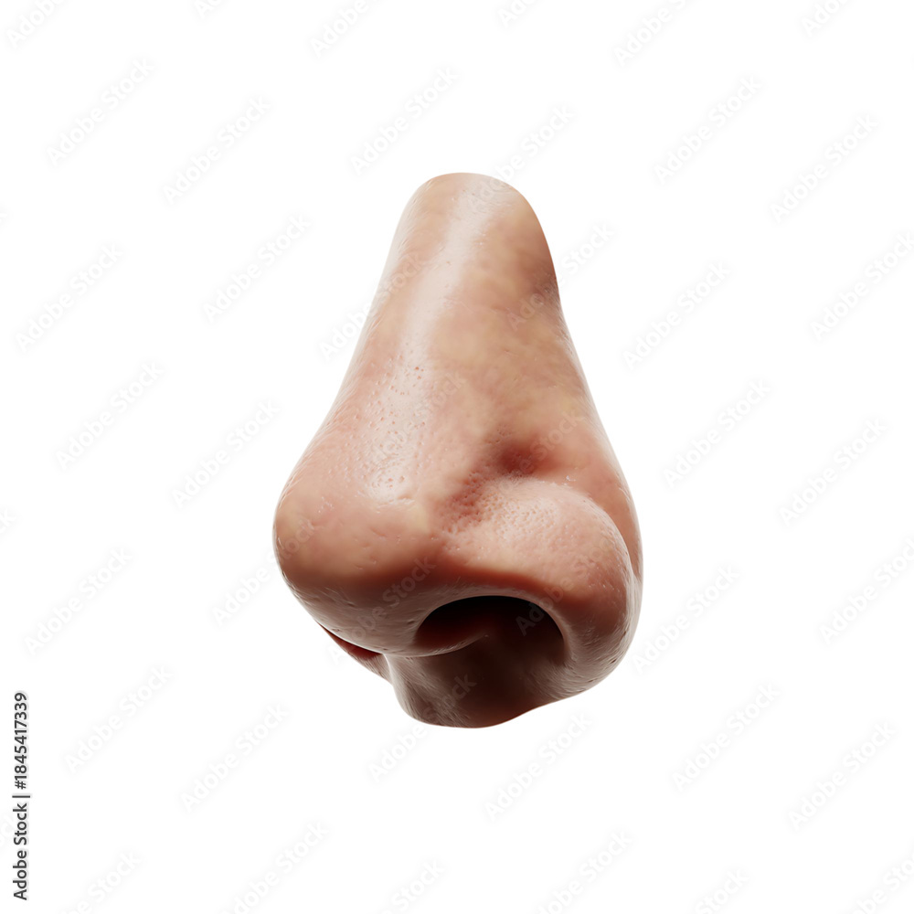 Naklejka premium Human Nose with Transparent Background
