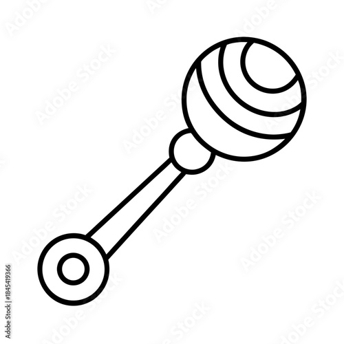 vector clip art baby rattle for web and graphic design