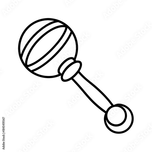 baby rattle vector clip art for web and graphic design