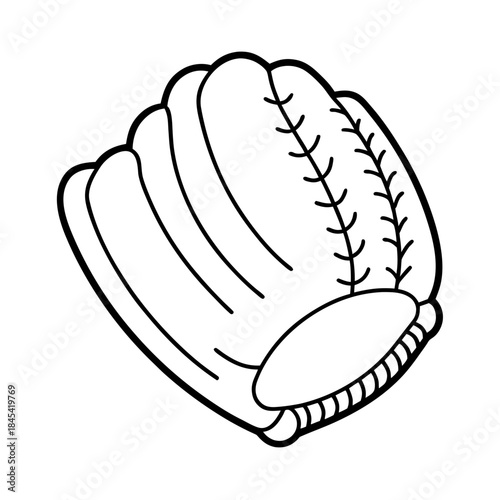 vector clip art baseball glove on white background for web and graphic design