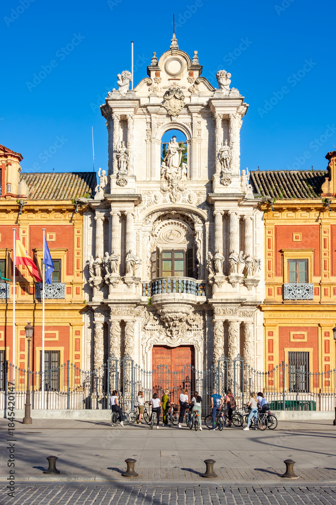 Obraz premium Palacio de San Telmo palace in Seville, Spain