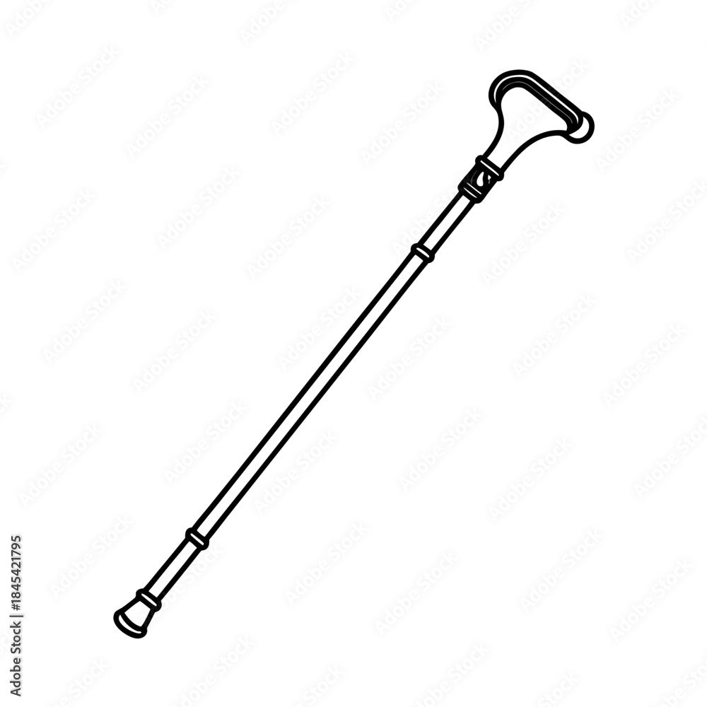 Obraz premium vector clip art hiking stick for web and graphic design