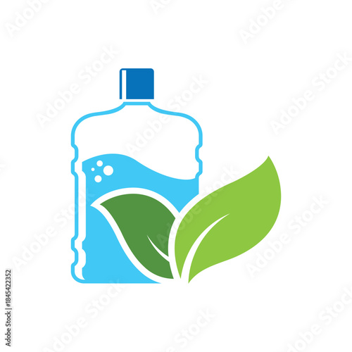 fresh mineral water gallon logo icon vector illustration element design