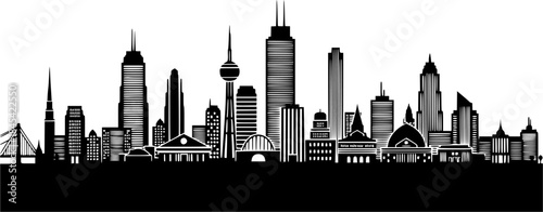 City silhouette, City skyline silhouettes, City vector
