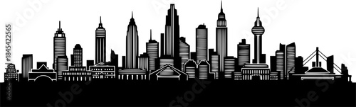 City silhouette, City skyline silhouettes, City vector