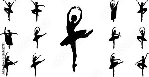 Ballerina silhouette, Ballerina silhouettes, Ballerina, Ballerina vector