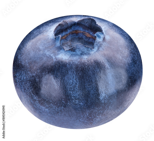 Blueberry berry isolated on transparent background with PNG.