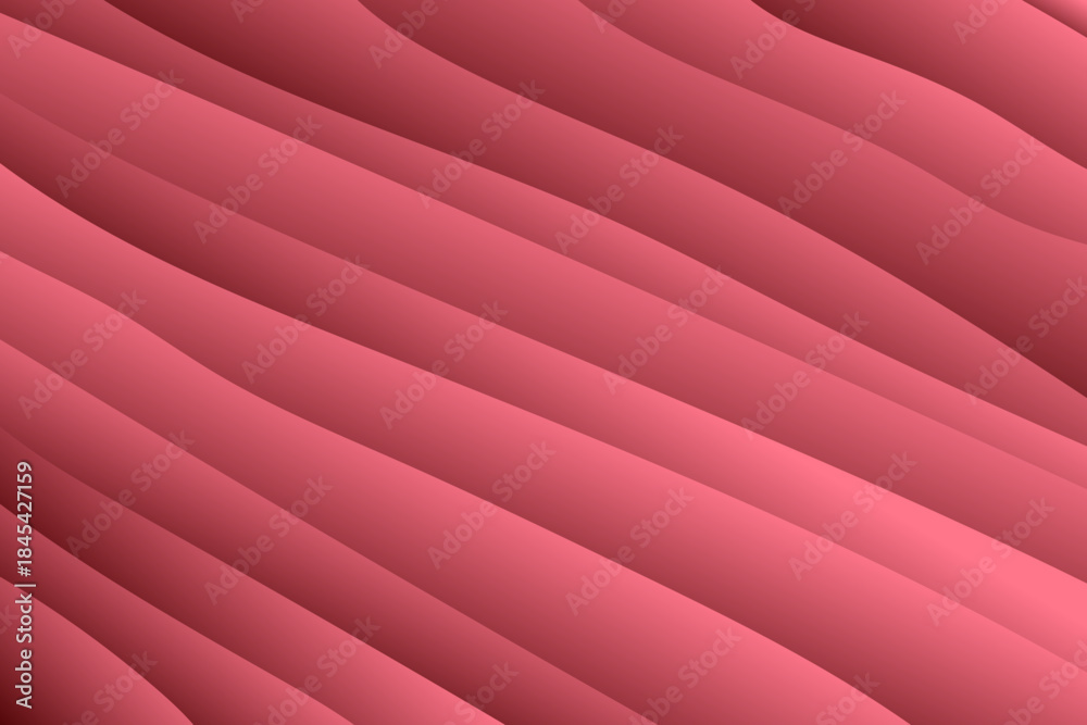 Obraz premium Smooth Ribbon Waves Pink Gradient Abstract Wallpaper