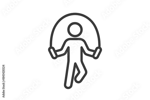 Person jumping rope during a workout session for fitness and physical activity