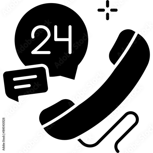 Glyph Solid Call Us Icon