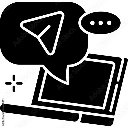 Glyph Solid Direct Message Icon