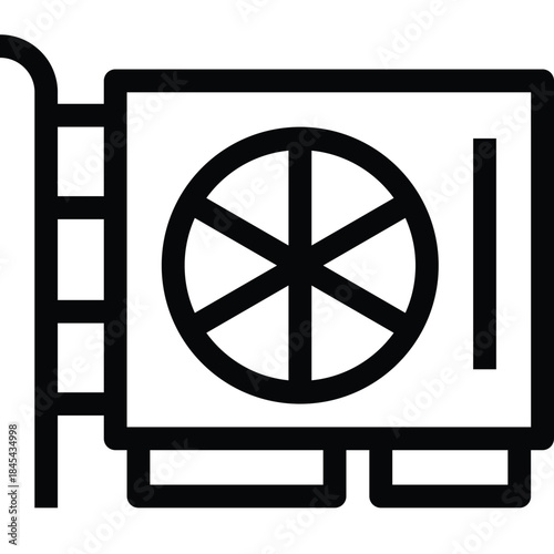 Computer Graphics Card GPU Fan Icon