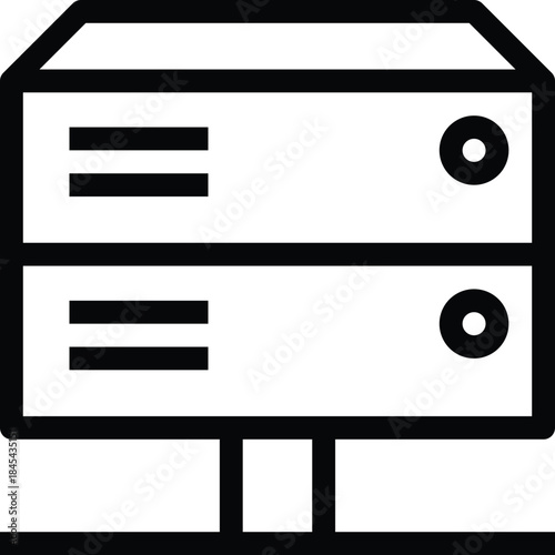 Network Server Database Line Icon