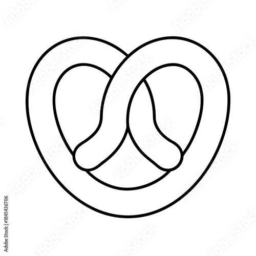 vector clip art pretzel on white background for web and graphic design