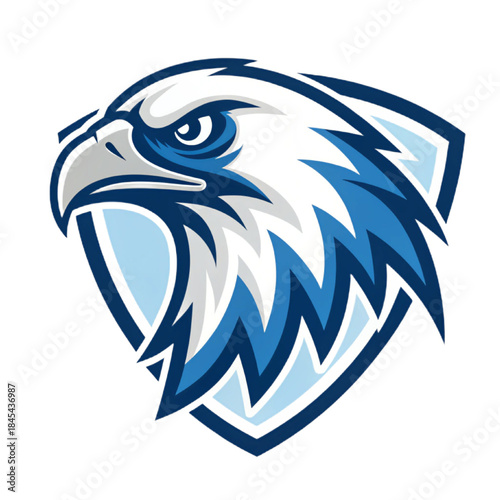 Digital Spirit Hawk Esport Mascot Vector Logo Badge