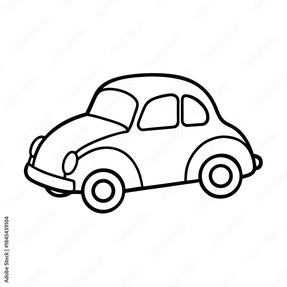Fototapeta premium vector clip art toy car on white background for web and graphic design