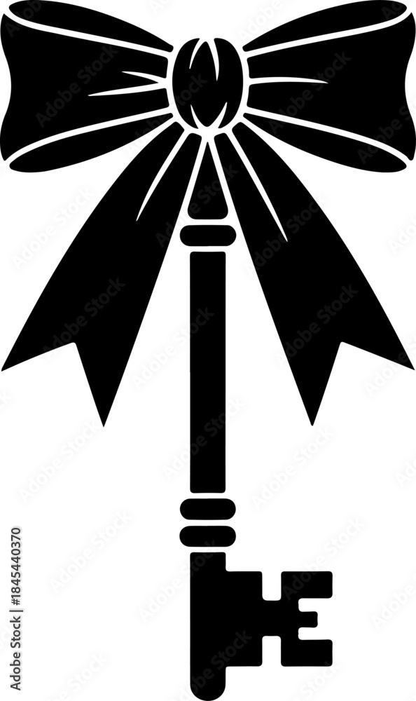 Fototapeta premium vintage antique key silhouette vector illustration