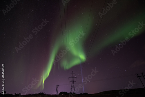 Views of the northern lights in Iceland