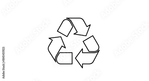 Recycling symbol illustration showing three arrows forming a loop to represent sustainable waste management and environmental responsibility.