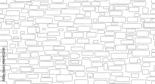 Minimalist pattern of rounded rectangles arranged like bricks to create a soft geometric wall texture suitable for modern design projects and backgrounds.