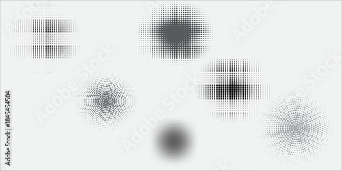 Halftone gradient. Dotted gradient, smooth dots spraying and halftones dot background modern