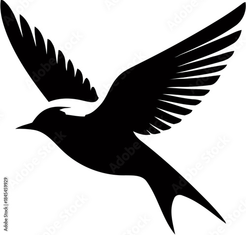 black silhouette of a bird
