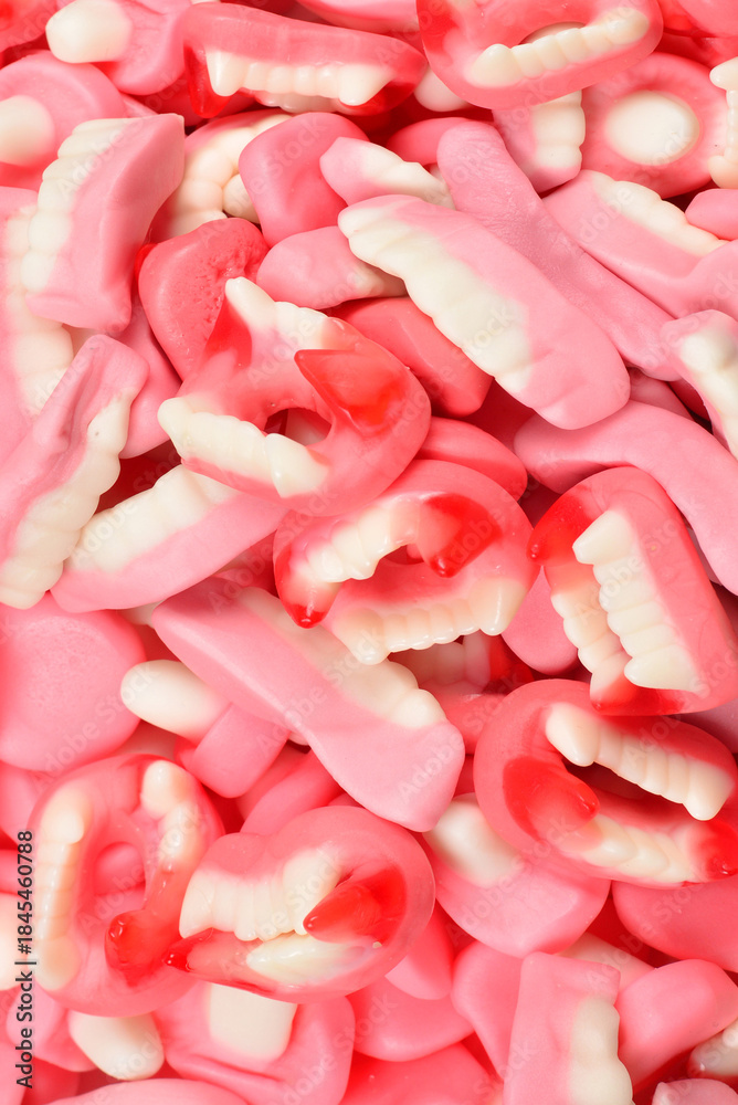 Fototapeta premium Assorted gummy candies. Top view. Jelly sweets.