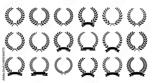 set of laurel wreaths