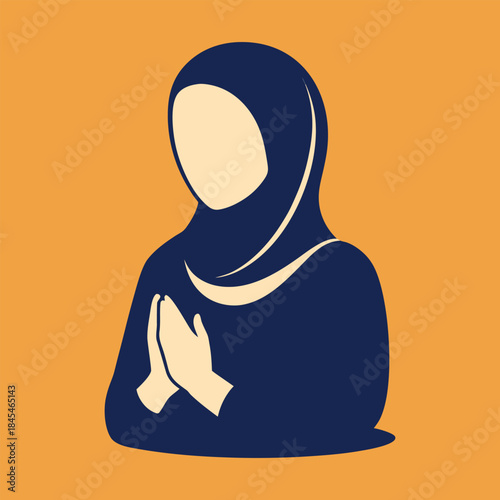 vector icon of a woman with long hair