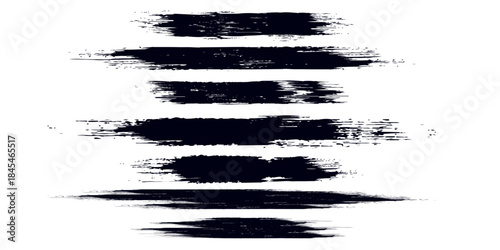 Vector set of grunge brush strokes background