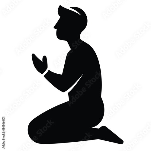 A man praying his god