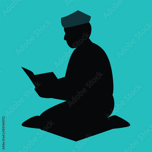 silhouette of a man in a hat