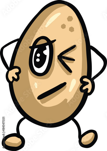 Funny cartoon egg eggs character mascots vector