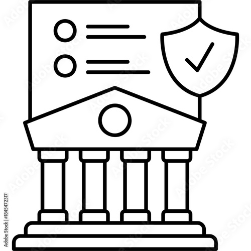 Line Art Government Policy Icon
