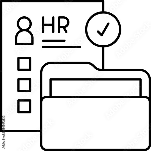 Line Art Hr Compliance Icon