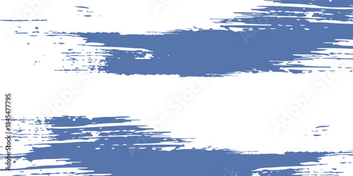 White grunge distressed texture on blue background. Thick brush strokes grungy backdrop, Grunge banner, paint texture