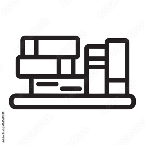 bookshelf line icon