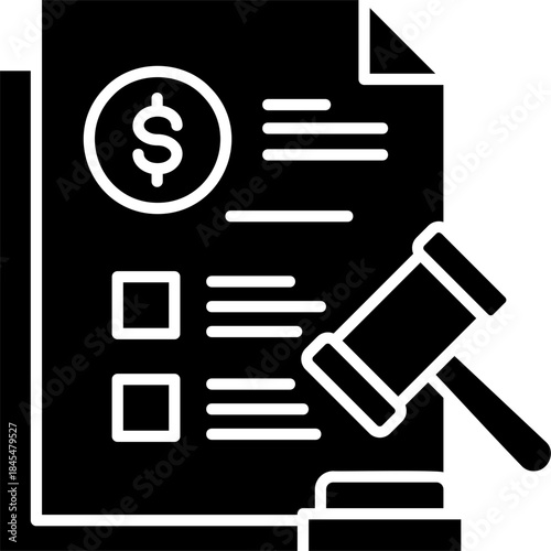 Glyph Solid Business Regulation Icon