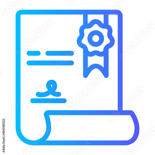 certificate gradient icon