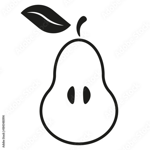 Modern vector pear isolated transparent background. Creative pear silhouette template design. Perfect juice pack decor t-shirt hoodies print and brand logo. EPS 10