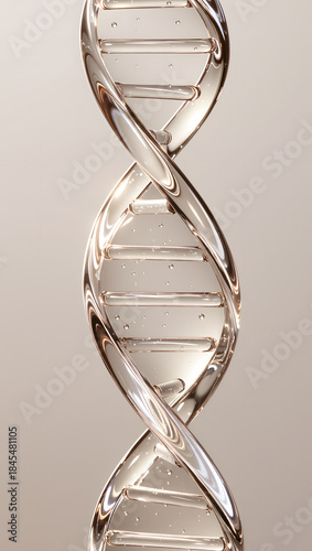 PDRN DNA Helix Serum Abstract Background for Skincare and Biotech Beauty